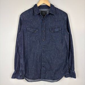 Men's Polo Ralph Lauren Dark Wash Denim Western Shirt
